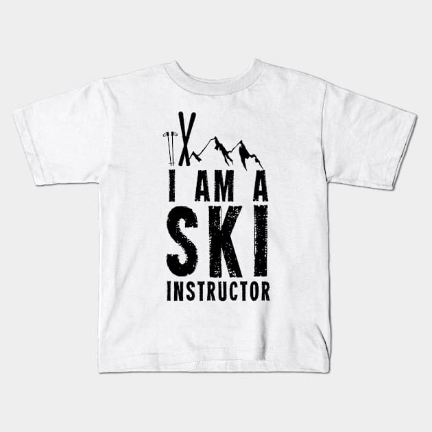 Ski Instructor Instructing Teacher Lesson Skier Coach Kids T-Shirt by dr3shirts